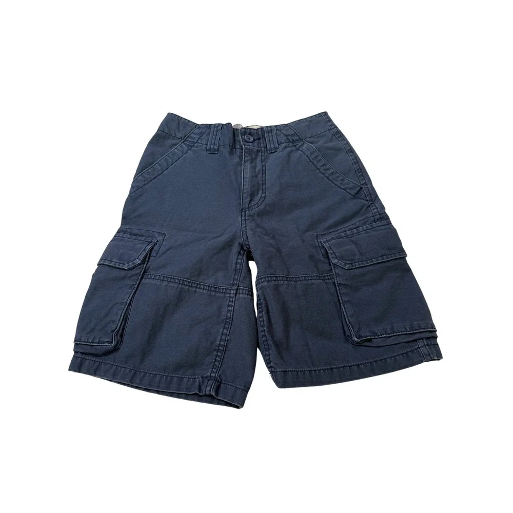Old Navy Cargo Shorts Boys 8 Navy Blue Utility Pockets Gorpcore Rugged Hiking
